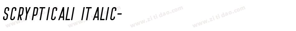 Scrypticali Italic字体转换
